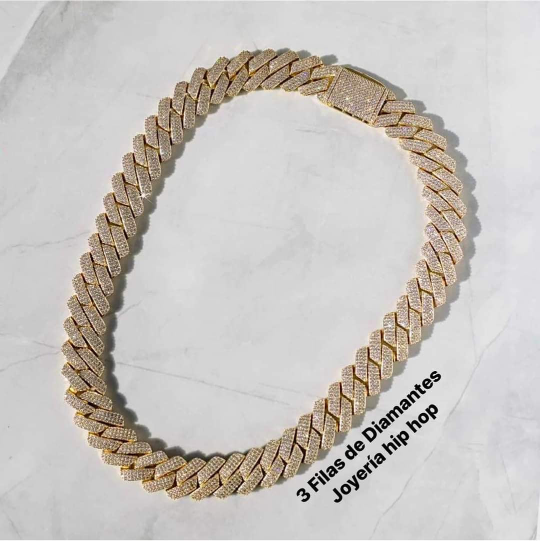 Combo Zig Zag Diamantado Dorado 20mm