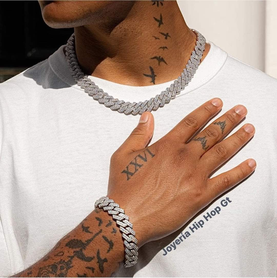 Combo Zig Zag Diamantado Plateado