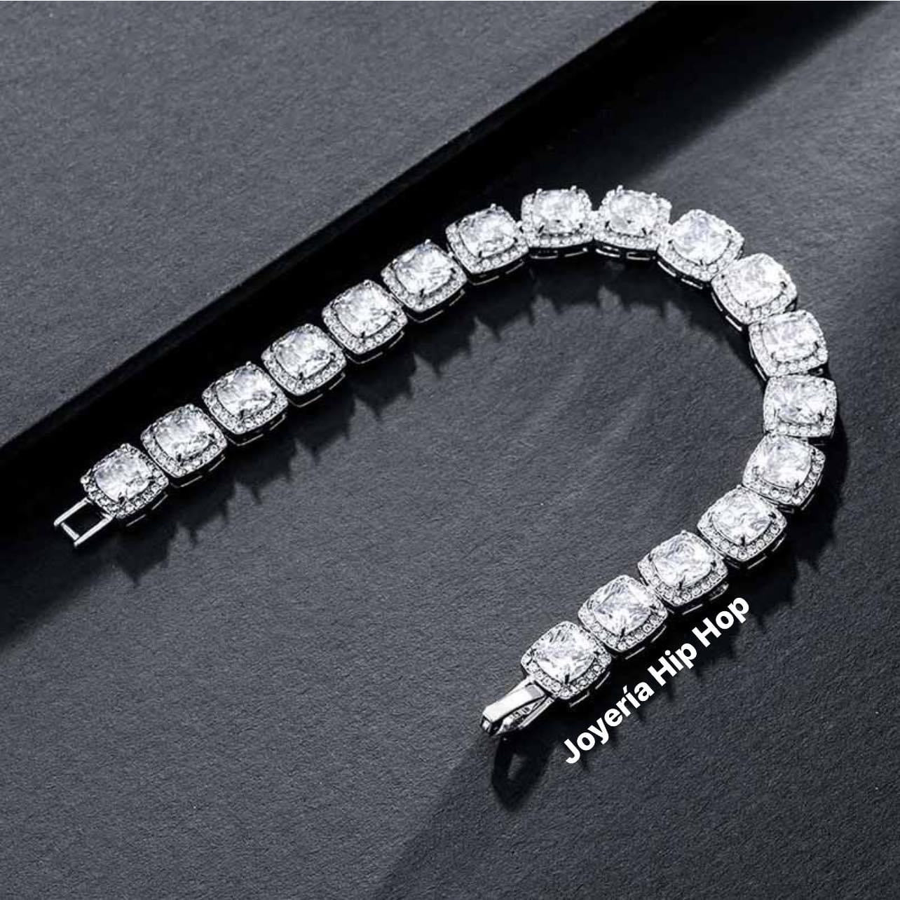 Pulsera Tennis 2.0 Plateada Diamantada