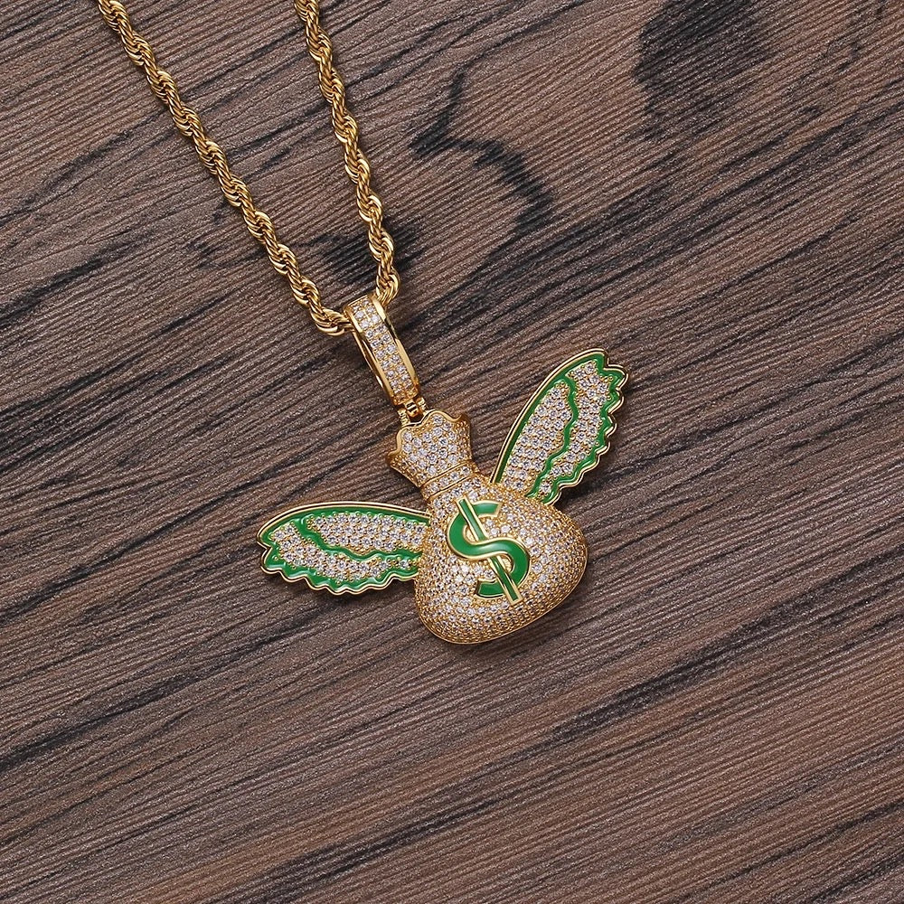 Money Fly Dorado con Cadena