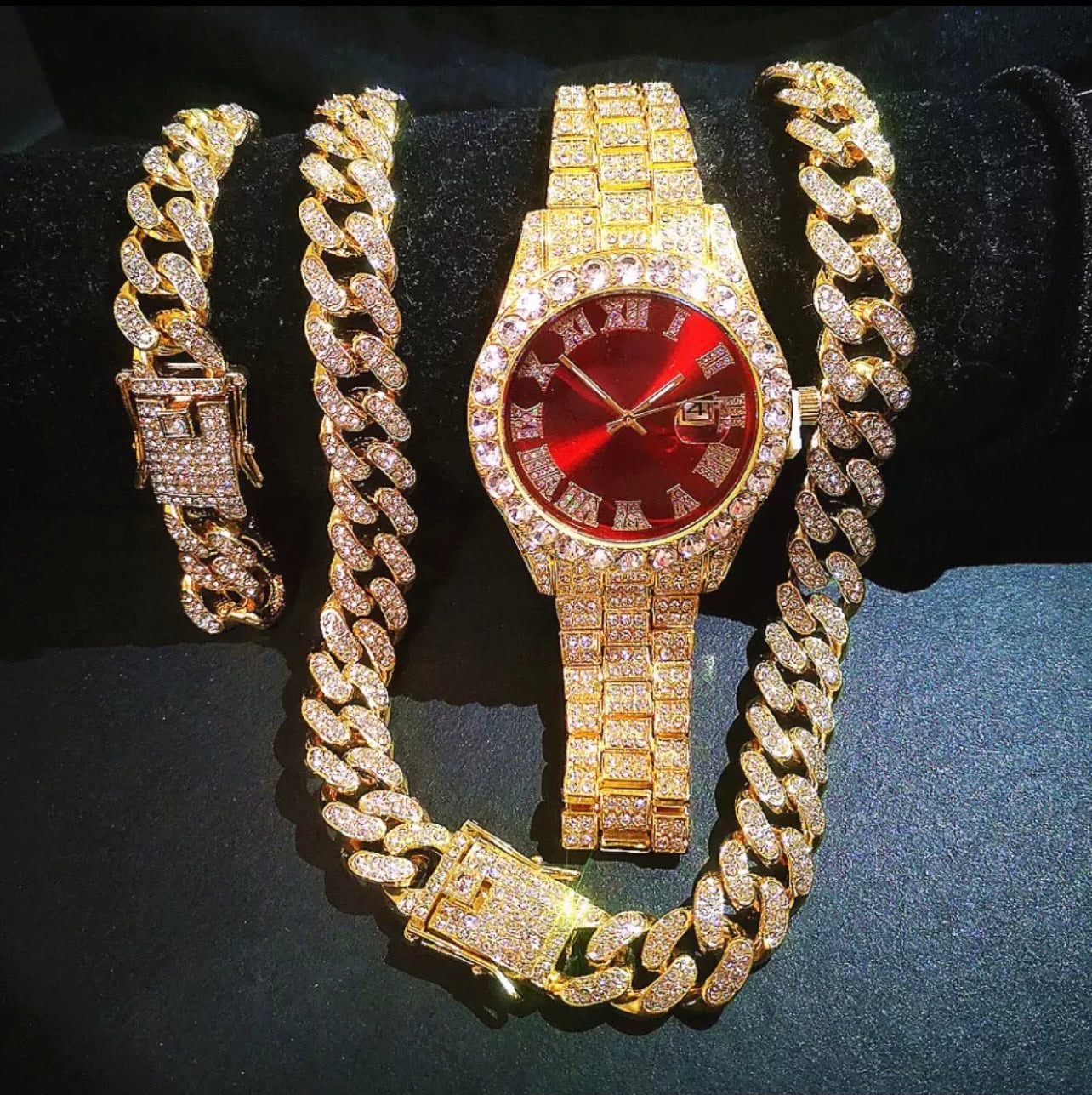 Combo Reloj Cadena y Pulsera