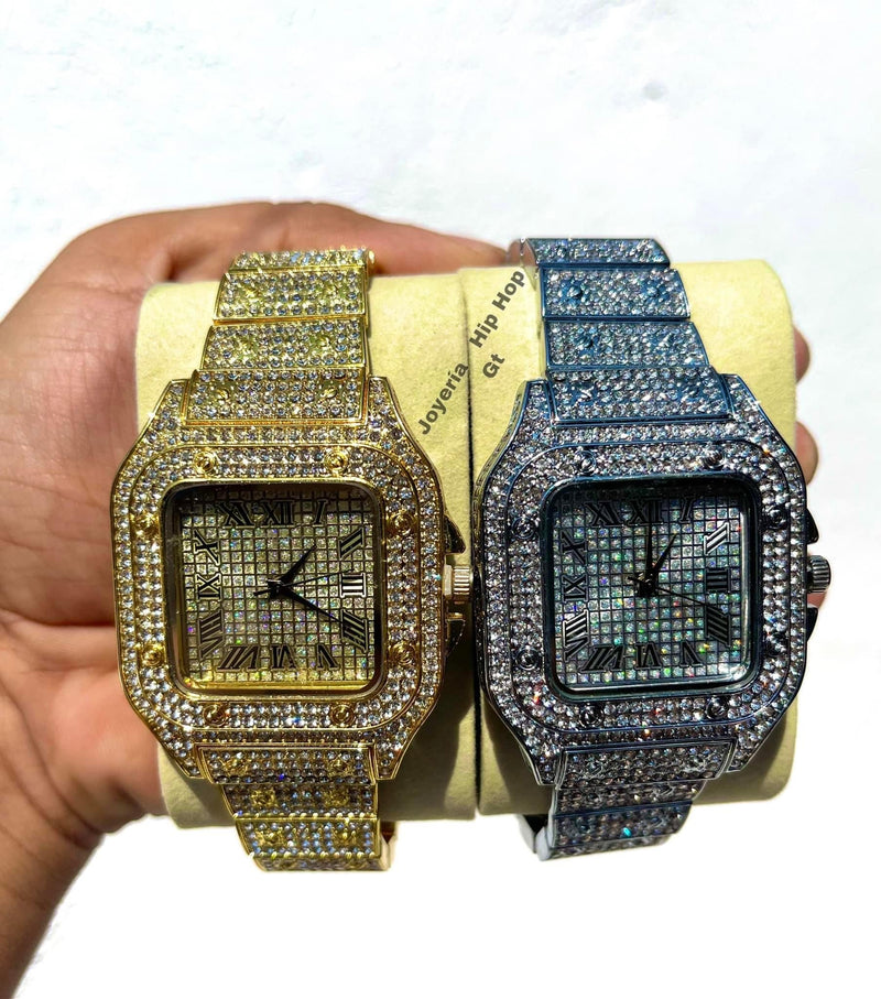 Reloj Diamantado N Dorado