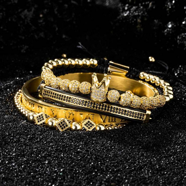 Set de 4 Brazaletes Dorado