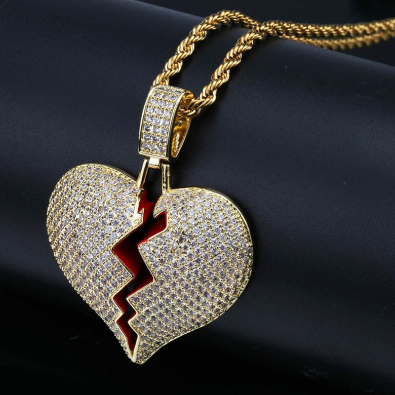 Dije Corazon Dorado con Cadena