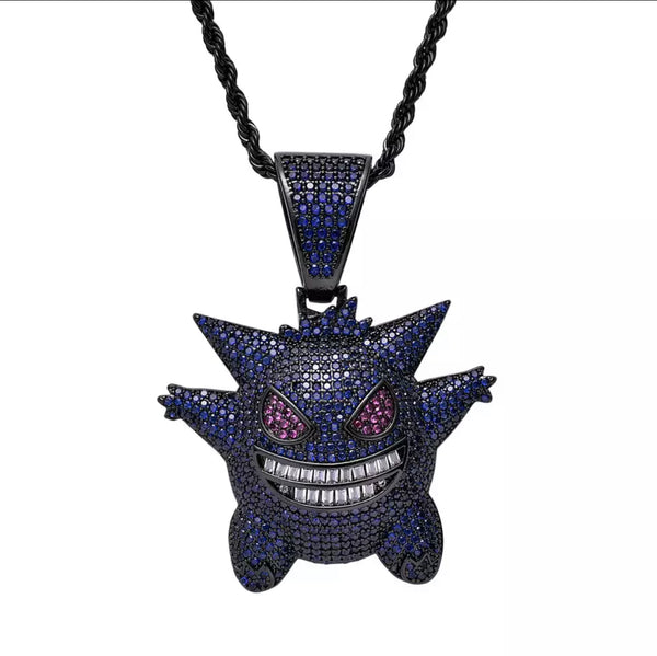 Gengar Negro Azulado con Cadena