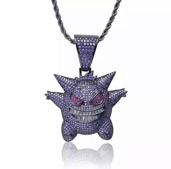 Dije Gengar Morado con Cadena