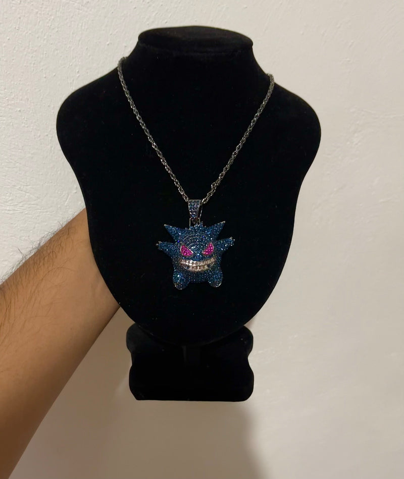 Gengar Negro Azulado con Cadena